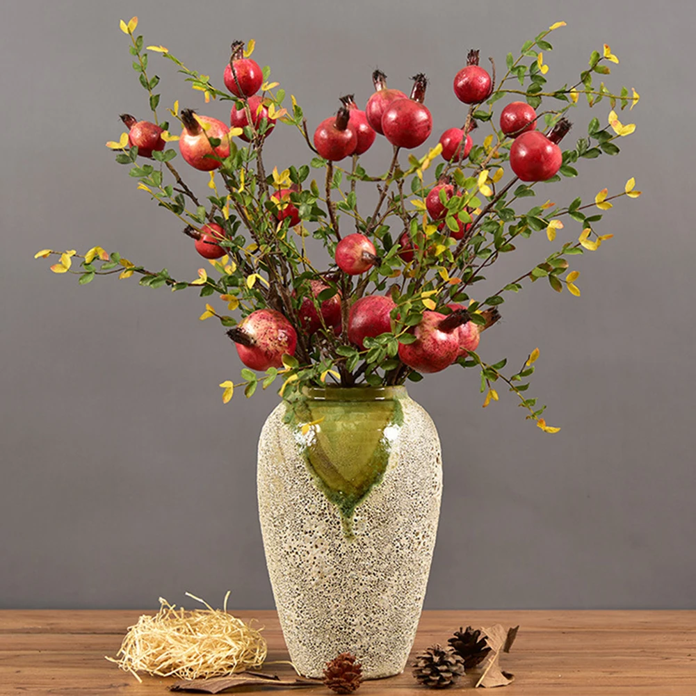 74cm 4 Heads Artificial Pomegranate Fruit Branch Fake Plants Tree Home Wedding Decor 
74cm 4 Heads Artificial Pomegranate Fruit Branch Fake Plants Tree Home Wedding Decor