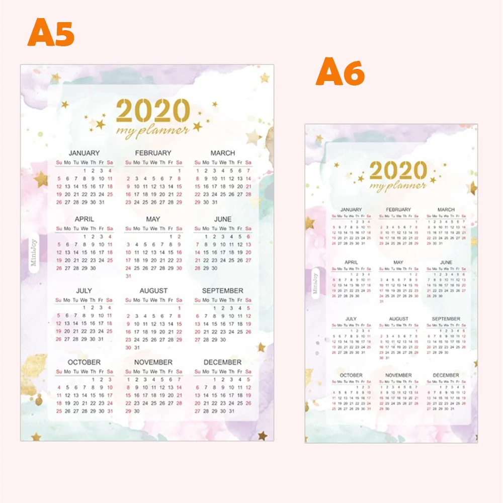 2020 Colorful Paper Calendar Divider A5/A6 Notebook Index Paper Separator Pages 6 Holes Diary Index Pages Loose Spiral Dividers
2020 Colorful Paper Calendar Divider A5/A6 Notebook Index Paper Separator Pages 6 Holes Diary Index Pages Loose Spiral Dividers