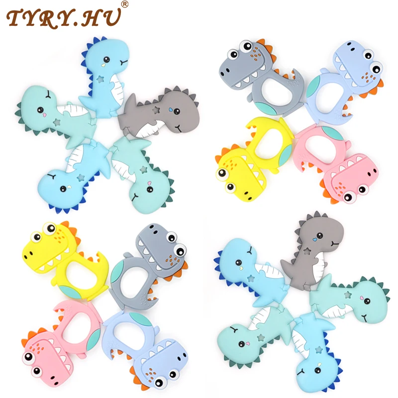 TYRY.HU 10pcs Silicone Dinosaur Baby Teether Animal Silicone Beads Pacifier Clip Chain Cartoon BPA Free Baby Products
TYRY.HU 10pcs Silicone Dinosaur Baby Teether Animal Silicone Beads Pacifier Clip Chain Cartoon BPA Free Baby Products
