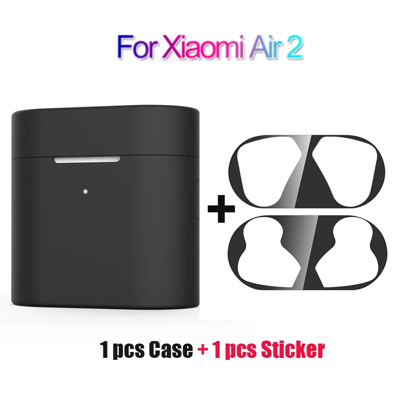 Силиконовый чехол 2 в 1 + наклейка для беспроводной Bluetooth гарнитуры Xiaomi Mi Air