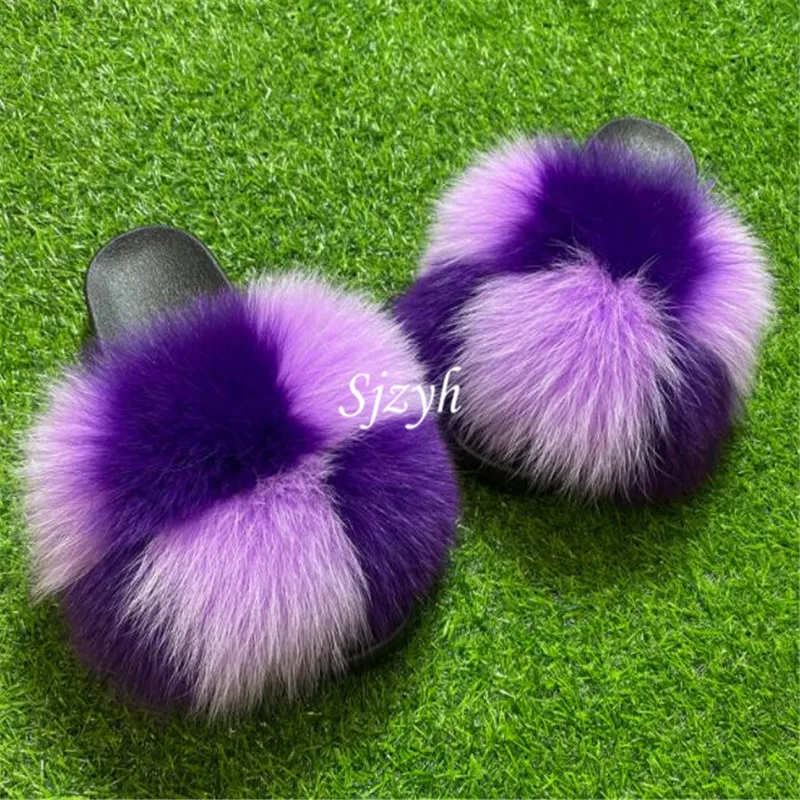Wholesale Kids Fox Fur Slippers Cute Rainbow Fluffy Fur Slides Children's Plush Flat Sandals Home Shoes Girl's Furry Flip Flops 
Wholesale Kids Fox Fur Slippers Cute Rainbow Fluffy Fur Slides Children's Plush Flat Sandals Home Shoes Girl's Furry Flip Flops