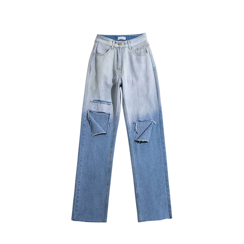 New Lady Burst Cave Jeans Street Girl Gradient Jeans Ladies High Waist Slim Linear Wide Legs Loose Vertical Dragging Pants
New Lady Burst Cave Jeans Street Girl Gradient Jeans Ladies High Waist Slim Linear Wide Legs Loose Vertical Dragging Pants