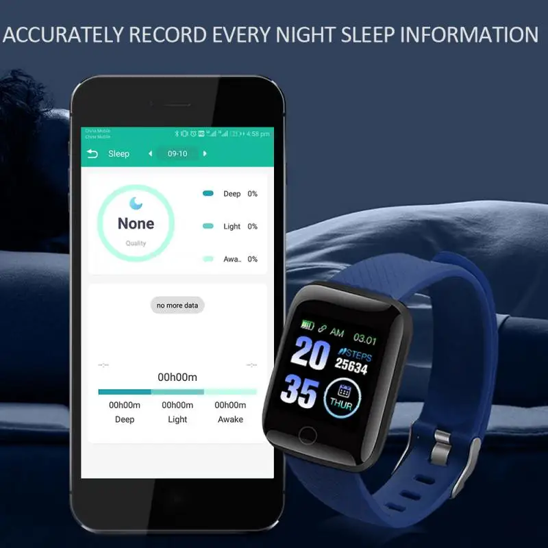 116 PLUS Smart Bracelet Watch Color Screen Heart Rate Blood Pressure Monitoring Track Movement IP65 Waterproof Smartwatch | Электроника