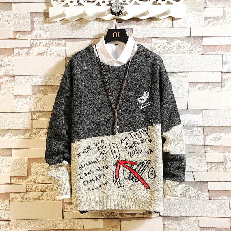 Модные Классические винтажной корейский свитер мужские ботфорты Размеры d Потяните размера плюс Размеры M-5XL 2020 одежда с длинным рукавом, пу... 
Модные Классические винтажной корейский свитер мужские ботфорты Размеры d Потяните размера плюс Размеры M-5XL 2020 одежда с длинным рукавом, пу...