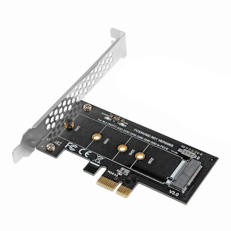 Переходник PCI E 3 0x1 в M.2 NVMe M разъем для ключей с низкопрофильным кронштейном Samsung