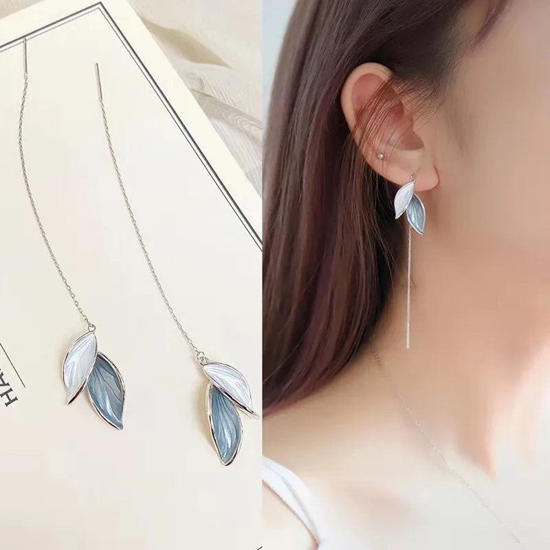 Grey Leaf Dangle Earrings for Women Metal Long Chain Earrings Sweet Long Tassel Ear Line Jewelry Trendy New Gift
Grey Leaf Dangle Earrings for Women Metal Long Chain Earrings Sweet Long Tassel Ear Line Jewelry Trendy New Gift