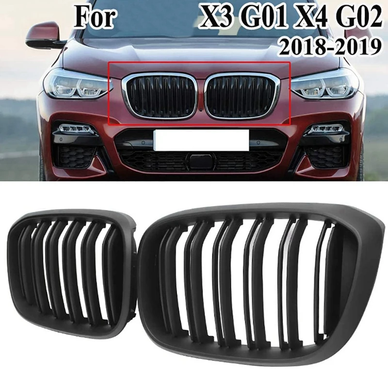 Передняя решетка радиатора для-BMW X3 G01 2018-2021X4 G02 2018-2020 (двойные планки ABS матовый черный гриль X3, X4 гриль)
Передняя решетка радиатора для-BMW X3 G01 2018-2021X4 G02 2018-2020 (двойные планки ABS матовый черный гриль X3, X4 гриль)