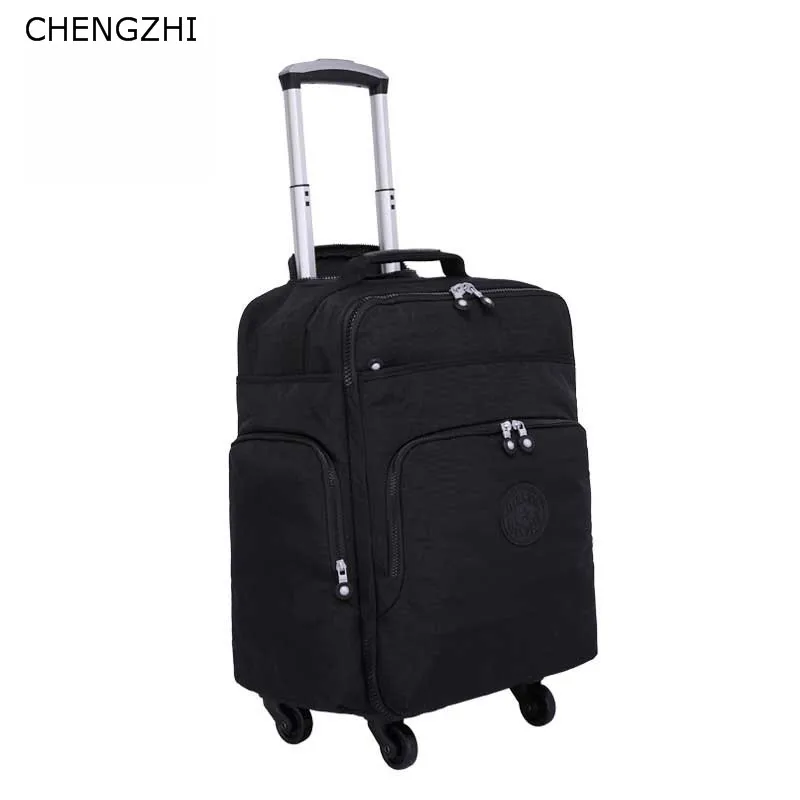 CHENGZHI 16 дюймов нейлоновая сумка для багажа на колесиках путешествий с колесами