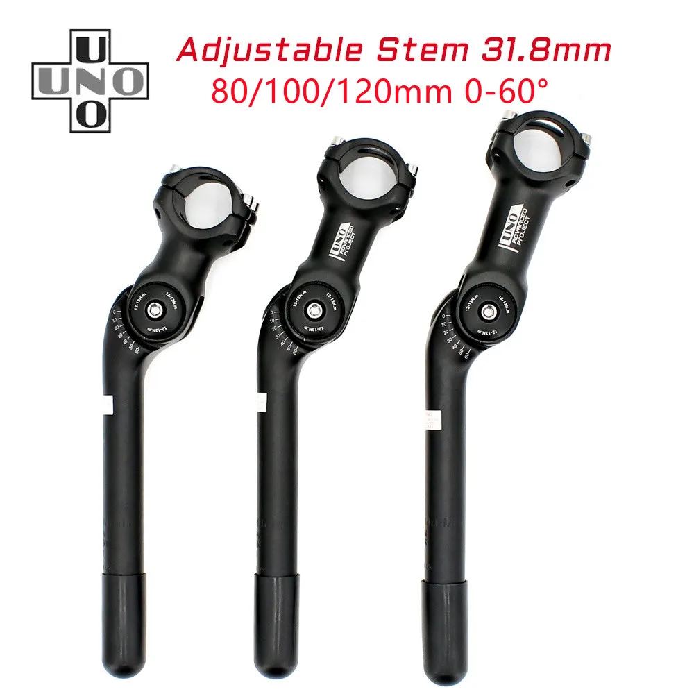 UNO Aluminum Alloy Adjustable Bicycle 31.8*80/100/120mm Handlebar Stem Riser Matte Black Bike Parts
UNO Aluminum Alloy Adjustable Bicycle 31.8*80/100/120mm Handlebar Stem Riser Matte Black Bike Parts
