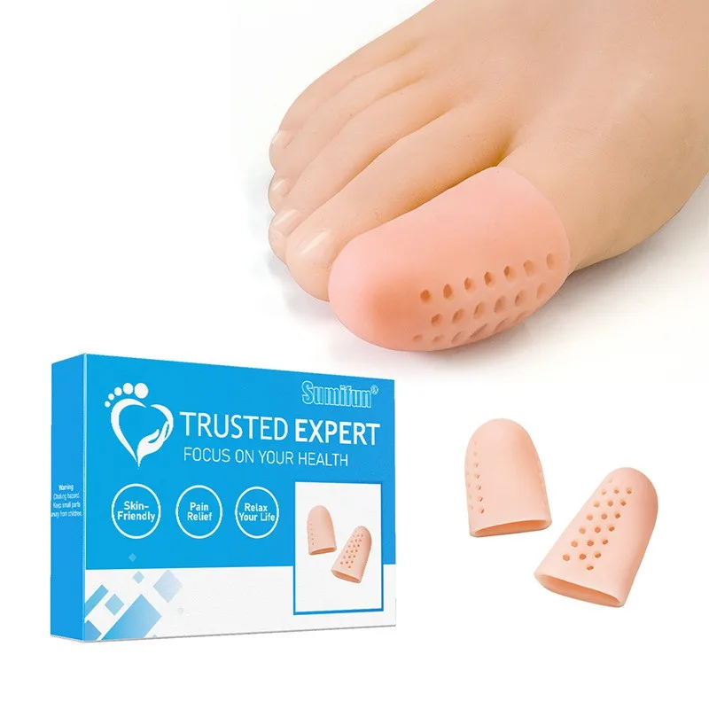 

8 Pairs Silicone Soft Large Medium Size Big Toe Protector Corn Bunion Blister Thumb Care Breathable Effectively Relieve Pain