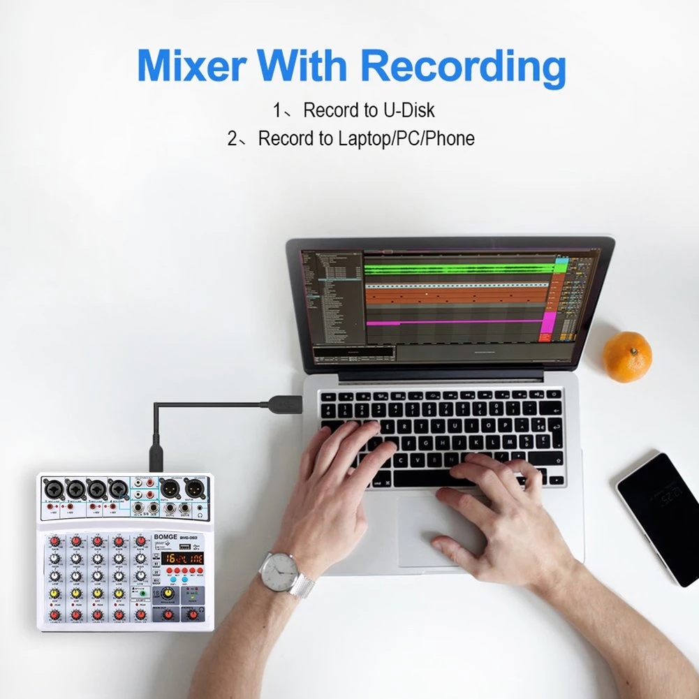 BMG-06D 6 Channels Mixing Console 16 DSP Bluetooth-compatible Audio Mixer USB Sound Card Interface Console Balanced Output
BMG-06D 6 Channels Mixing Console 16 DSP Bluetooth-compatible Audio Mixer USB Sound Card Interface Console Balanced Output