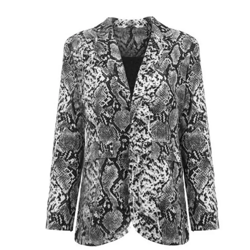 Women Leopard Snake Print Coat Long Sleeve Suit Coat Jacket Outwear Fashion Women Girl Outwear Jackets
Women Leopard Snake Print Coat Long Sleeve Suit Coat Jacket Outwear Fashion Women Girl Outwear Jackets