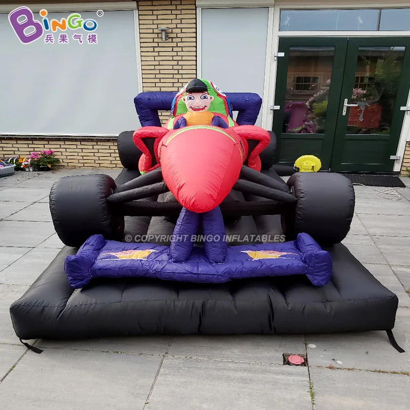 

Customized 3.5x1.4 Meters Inflatable Cartoon Racing Car Model For Event Decoration - BG-C0533