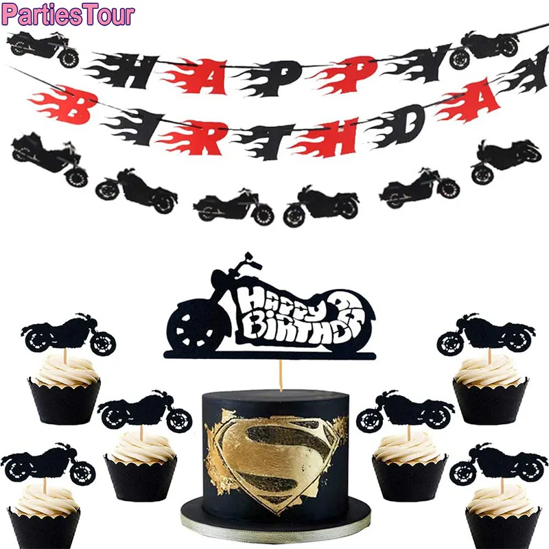 Motorcycle Birthday Banner Bike Motorcycle Birthday Decor Scooter Cake Toppers Race Birthday Decor for Man’s or Boy’s Birthday
Motorcycle Birthday Banner Bike Motorcycle Birthday Decor Scooter Cake Toppers Race Birthday Decor for Man’s or Boy’s Birthday