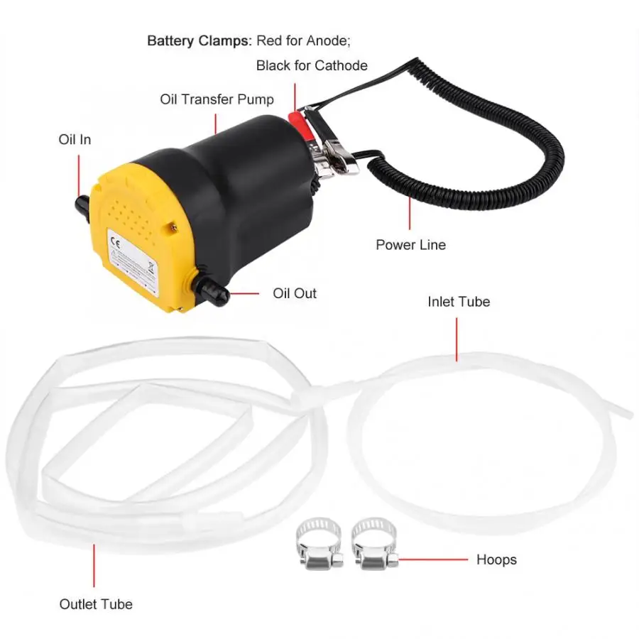 DC 12V 60W Fluid Extractor Motor Oil Diesel Transfer Pump 250L/Hour For Car Motorbike Oil Pump
DC 12V 60W Fluid Extractor Motor Oil Diesel Transfer Pump 250L/Hour For Car Motorbike Oil Pump