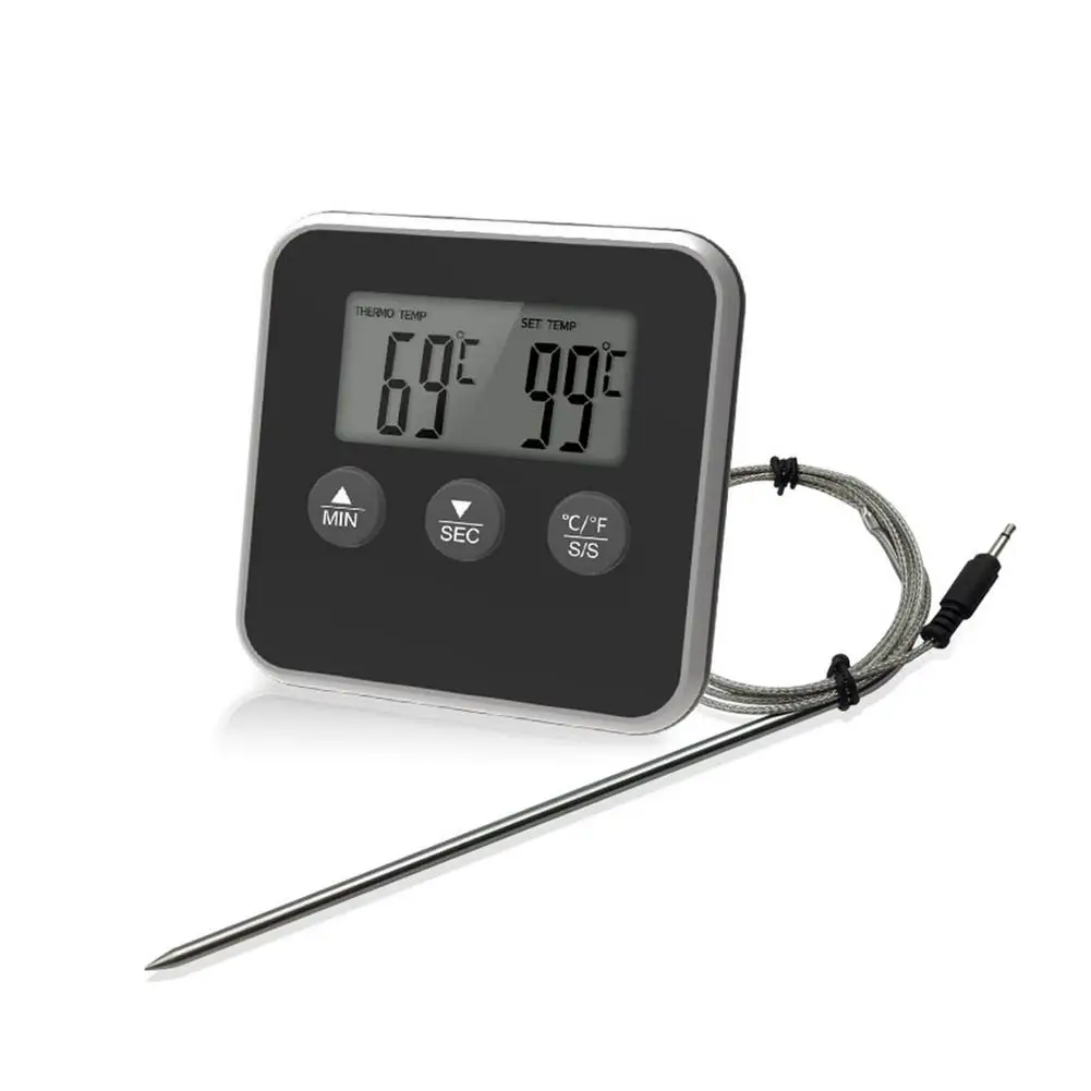 Digital Meat Thermometer Instant Read Large Display Food Thermometer With Long Probe Alarm Timer Food Thermometer For Kitchen
Digital Meat Thermometer Instant Read Large Display Food Thermometer With Long Probe Alarm Timer Food Thermometer For Kitchen