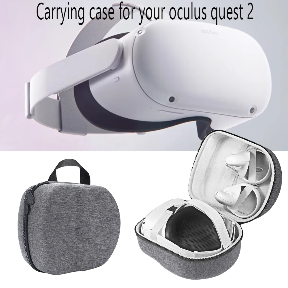 ARVIN Жесткий EVA чехол для путешествий Oculus Quest 2 & VR игровая гарнитура (черный серый)