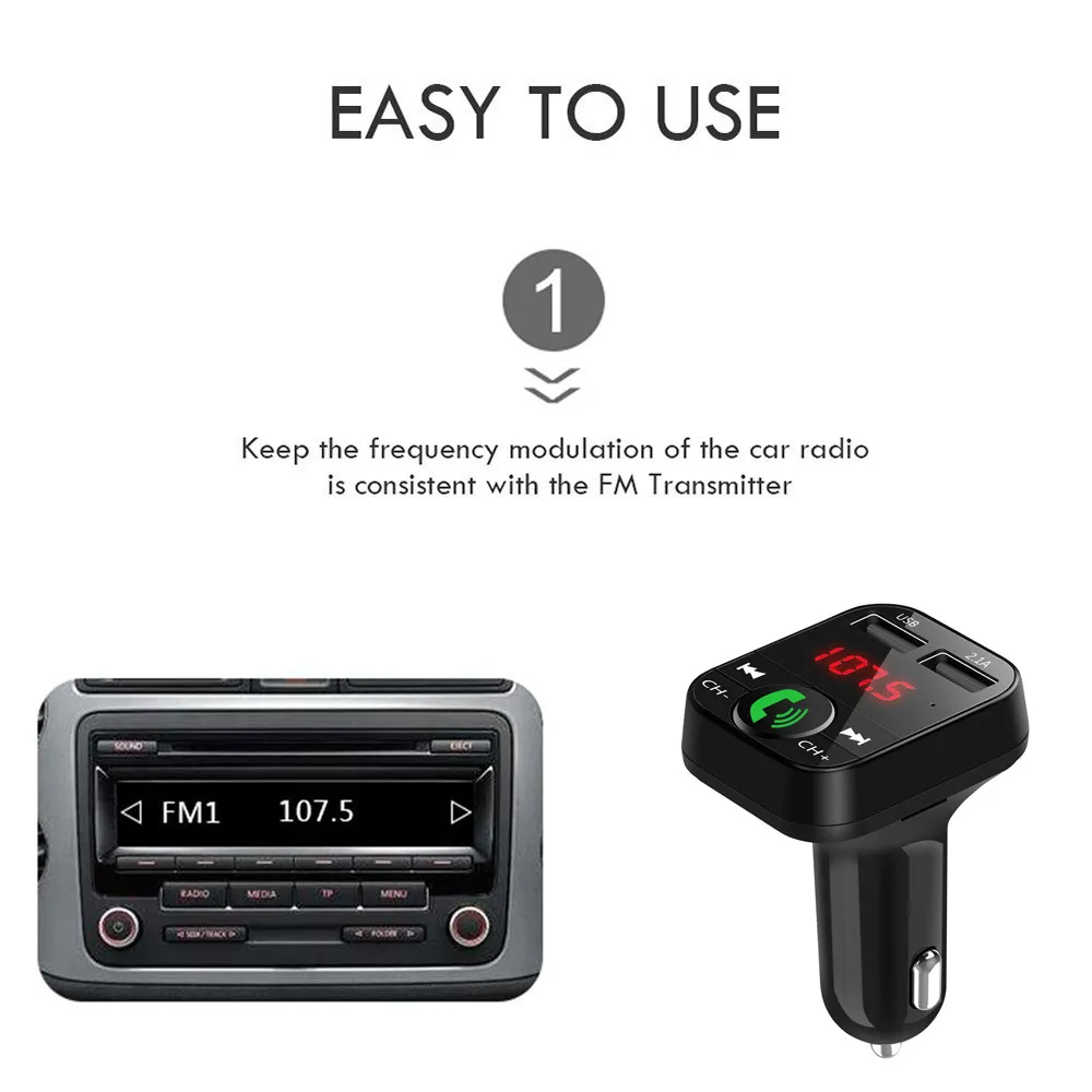 Handsfree transmisor fm bluetooth автомобильный комплект радио Передатчик Автомобильный MP3