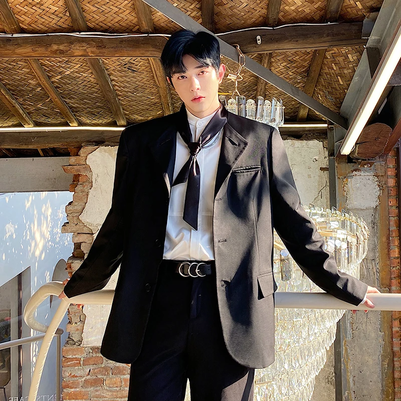 2021 Jacket Men Silk Tie Collar Loose Casual Vintage Fashion Streetwear Suit Dress Blazer Coat Male Harajuku Suit Blazers Coat
2021 Jacket Men Silk Tie Collar Loose Casual Vintage Fashion Streetwear Suit Dress Blazer Coat Male Harajuku Suit Blazers Coat