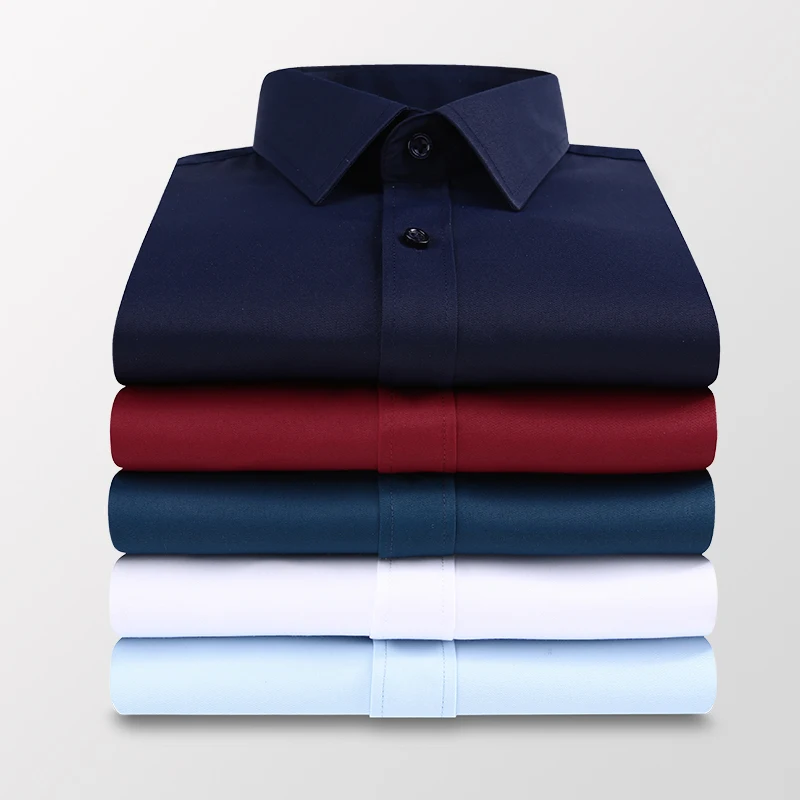 Plus Size Men Solid Color Business Shirt Fashion Casual Slim White Long Sleeve Shirt Male Brand Clothes
Plus Size Men Solid Color Business Shirt Fashion Casual Slim White Long Sleeve Shirt Male Brand Clothes