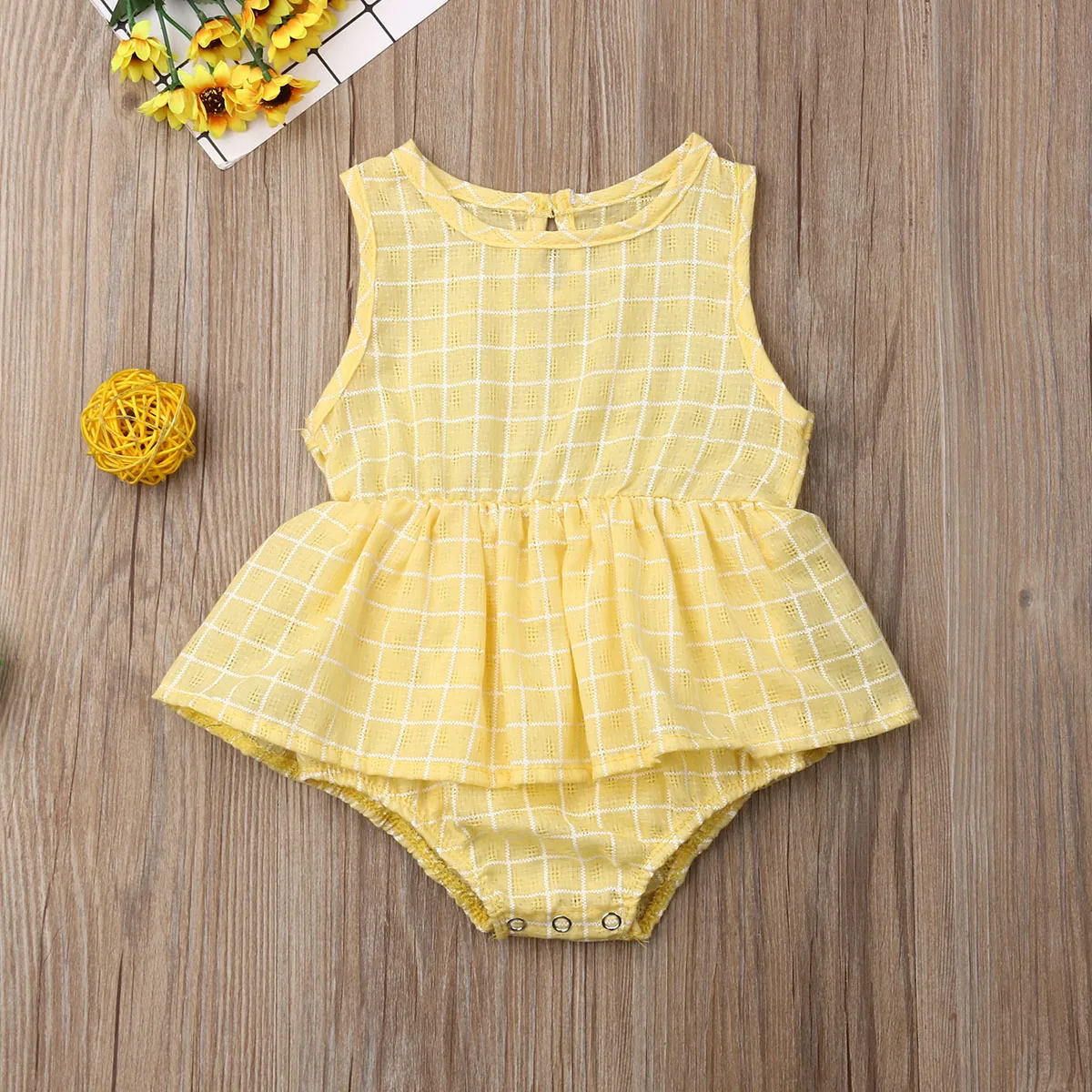 Summer Clothing 0-18M Newborn Infant Baby Girl Boy Plaid Jumpsuit Dress Sleeveless Ruffles Bodysuit Outfits Clothes
Summer Clothing 0-18M Newborn Infant Baby Girl Boy Plaid Jumpsuit Dress Sleeveless Ruffles Bodysuit Outfits Clothes