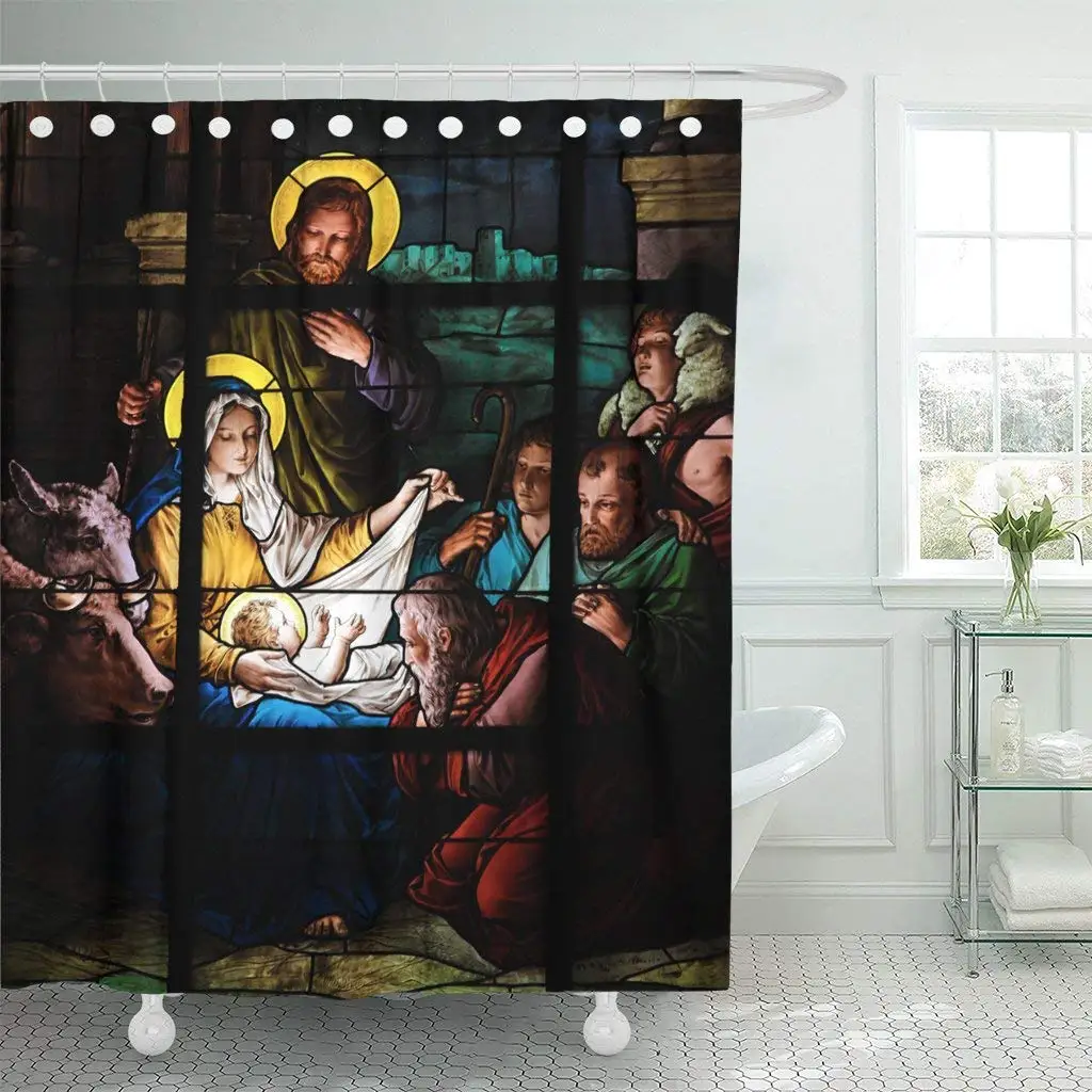 Nativity Scene Stained Glass Window in The German Church Waterproof Polyester Fabric Set
Nativity Scene Stained Glass Window in The German Church Waterproof Polyester Fabric Set