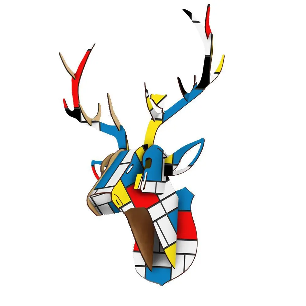 Christmas Decorations Furniture Jewelry wooden DIY assembled animal head painted deer head wall hanging private customization
Christmas Decorations Furniture Jewelry wooden DIY assembled animal head painted deer head wall hanging private customization