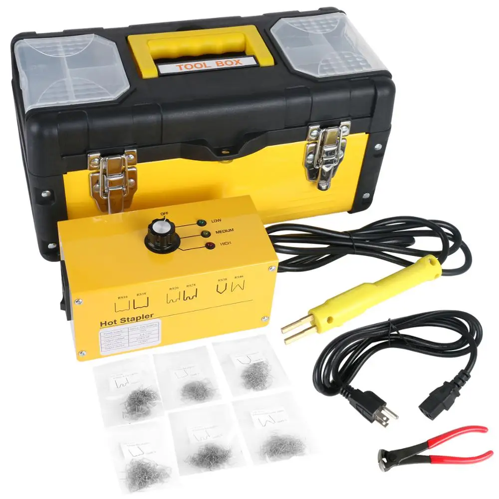 220V 110V Car Body Repair Plastic Welder Kit Car Bumper Hot Stapler Plastic Welding Equipment with 700Pcs Welding Wire
220V 110V Car Body Repair Plastic Welder Kit Car Bumper Hot Stapler Plastic Welding Equipment with 700Pcs Welding Wire
