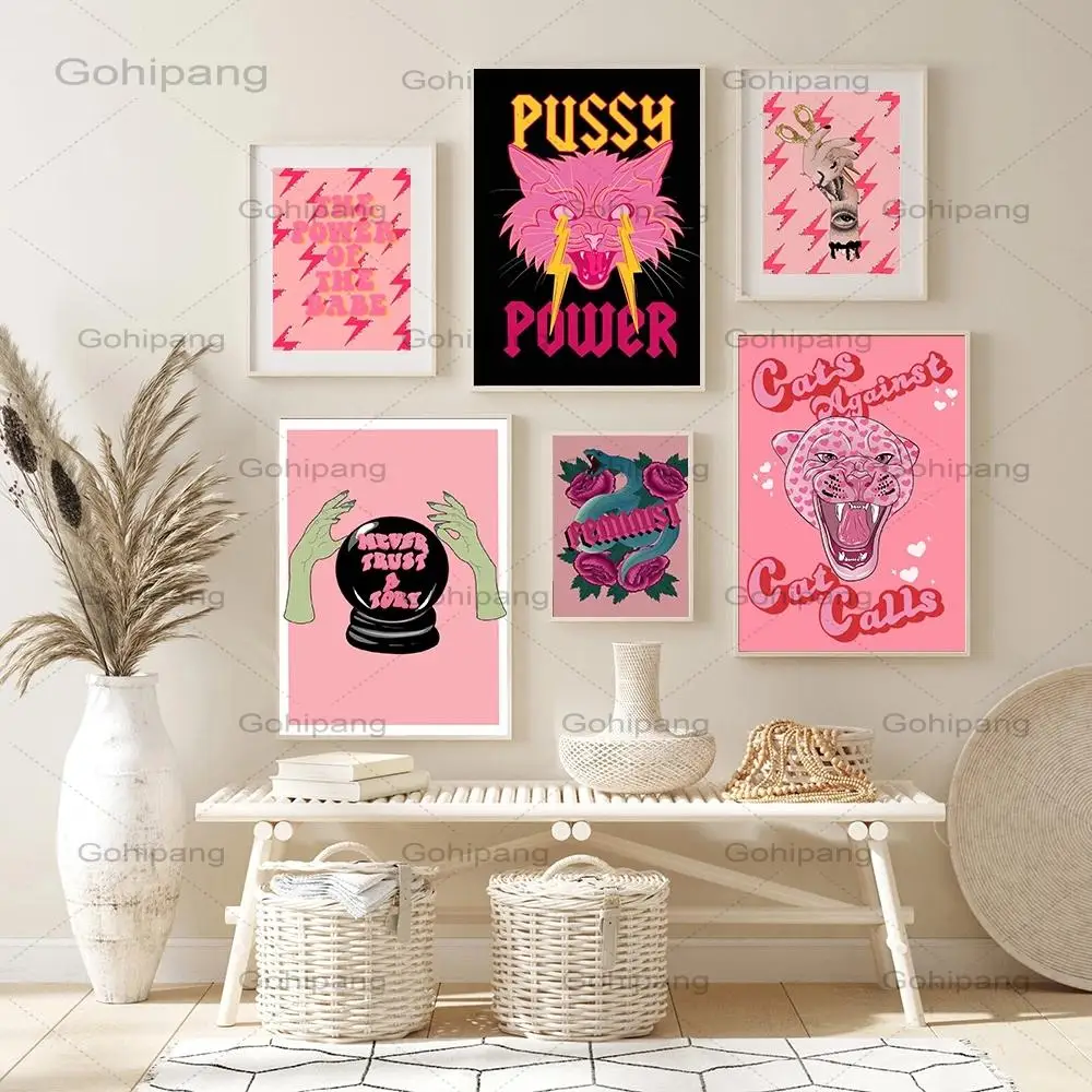 Feminist Fashion Art Pink Girl Power Wall Art Canvas Painting Prints Girls Gift Modern Pictures Living Room Bedroom Wall Poster
Feminist Fashion Art Pink Girl Power Wall Art Canvas Painting Prints Girls Gift Modern Pictures Living Room Bedroom Wall Poster