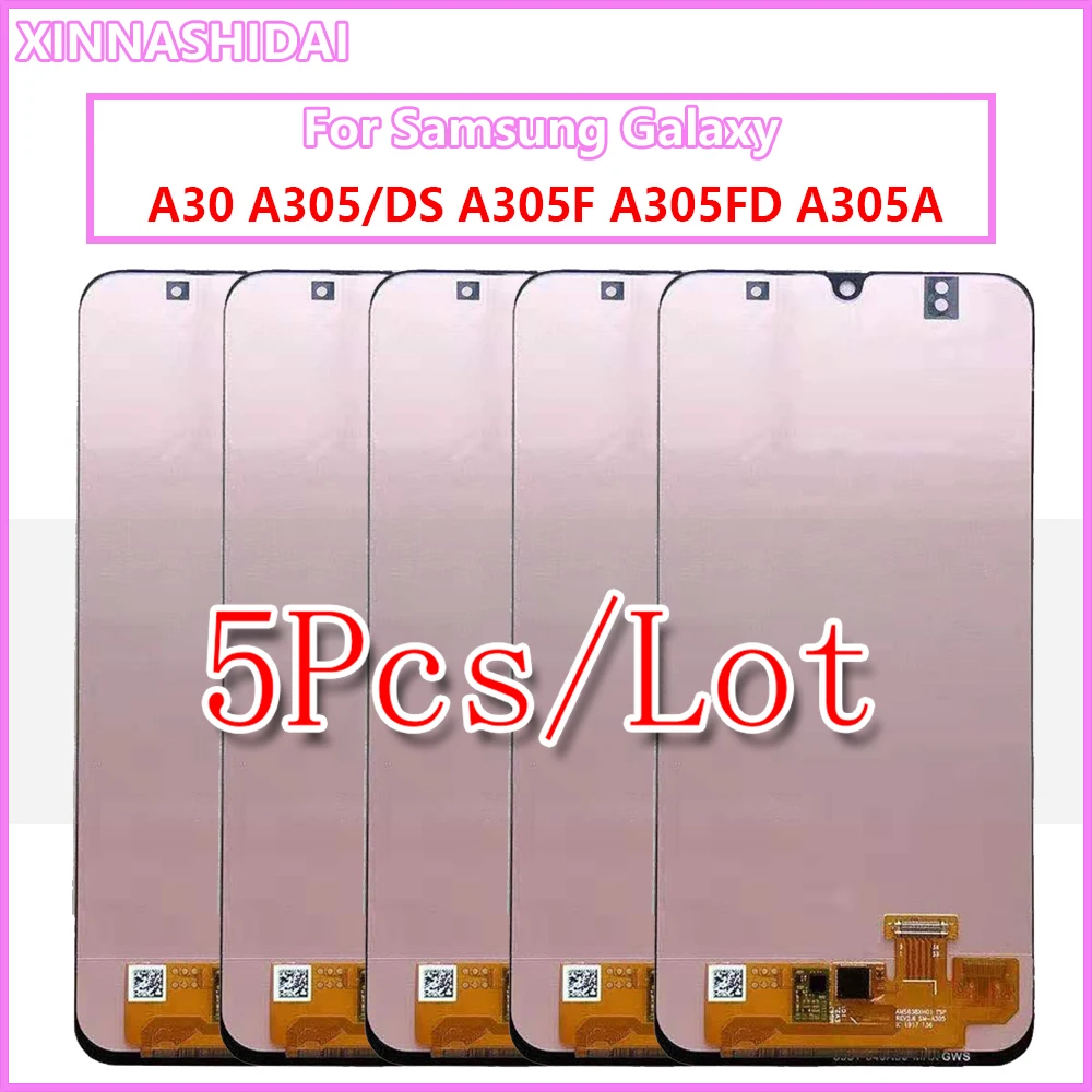 Оптовая продажа 5 шт./лот для Samsung Galaxy A30 A305/DS A305F A305FD ЖК-панель сенсорный экран
