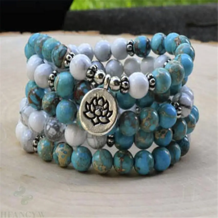 8mm blue Imperial Jasper Howlite Mala Necklace 108 Gemstone spirituality energy Healing natural chain chain0 Veins Gemstone
8mm blue Imperial Jasper Howlite Mala Necklace 108 Gemstone spirituality energy Healing natural chain chain0 Veins Gemstone