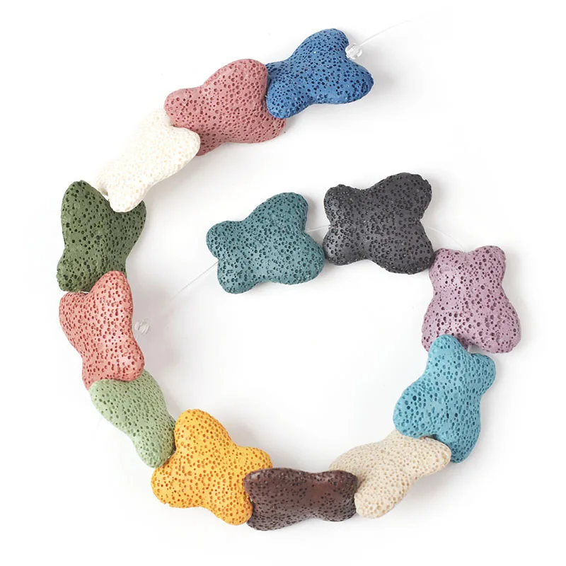 Natural Volcanic Rock Beads 21x21x7mm Volcanic Rock Butterfly Beads for Jewelry Making DIY Necklace Bracelet Jewelry Accessories
Natural Volcanic Rock Beads 21x21x7mm Volcanic Rock Butterfly Beads for Jewelry Making DIY Necklace Bracelet Jewelry Accessories
