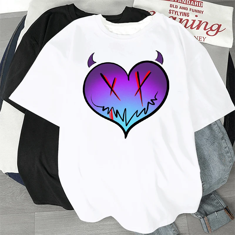 Women Graphic Heart Cute Summer 90s Casual Fashion Aesthetic Cartoons Printed Female Clothes Basic Tops Tees Tshirts T-Shirt
Women Graphic Heart Cute Summer 90s Casual Fashion Aesthetic Cartoons Printed Female Clothes Basic Tops Tees Tshirts T-Shirt