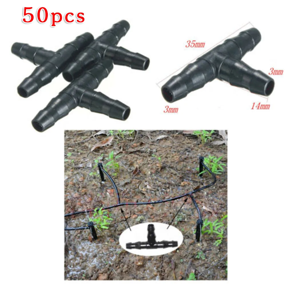 50PCS Plastic Barbed 3-Way TEE Connector For 4/7mm Tubing Watering Pipe Hose Couplings Micro Drip Irrigation Garden Tools Hot!
50PCS Plastic Barbed 3-Way TEE Connector For 4/7mm Tubing Watering Pipe Hose Couplings Micro Drip Irrigation Garden Tools Hot!
