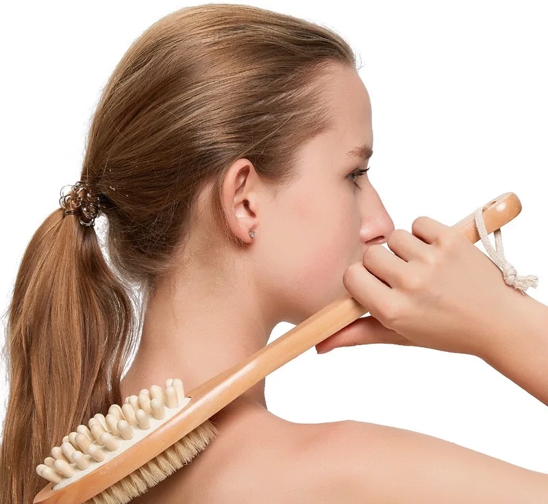 New Natural Long Wood Wooden Body Brush Massager Bath Shower Back Spa Scrubber Double-sided Massage Bathroom Bath Brush Hot Sale
New Natural Long Wood Wooden Body Brush Massager Bath Shower Back Spa Scrubber Double-sided Massage Bathroom Bath Brush Hot Sale