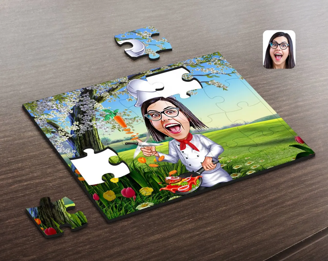 Personalized Female Chef Caricature Of Wooden Puzzle-2 Decoration Girlfriends Gift Moment Happy Design Modern Quality Reliable intelligence
Personalized Female Chef Caricature Of Wooden Puzzle-2 Decoration Girlfriends Gift Moment Happy Design Modern Quality Reliable intelligence