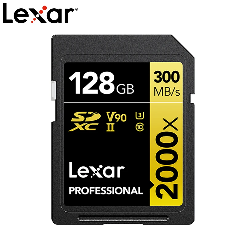 

Lexar Professional 2000x 300Mb/s High Speed SD SDHC SDXC 32GB 64GB 128GB UHS-II U3 Memory Card For 3D 4K Full HD Video Camera