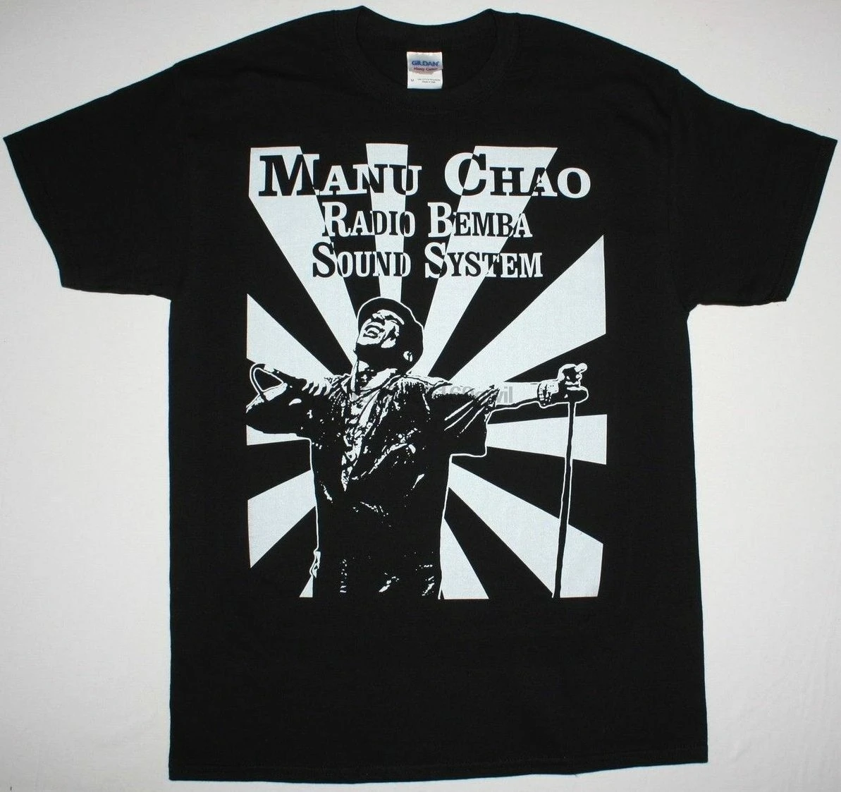 MANU CHAO радио BEMBA звуковая система черная футболка MANO NEGRA СКА панк радиолина |