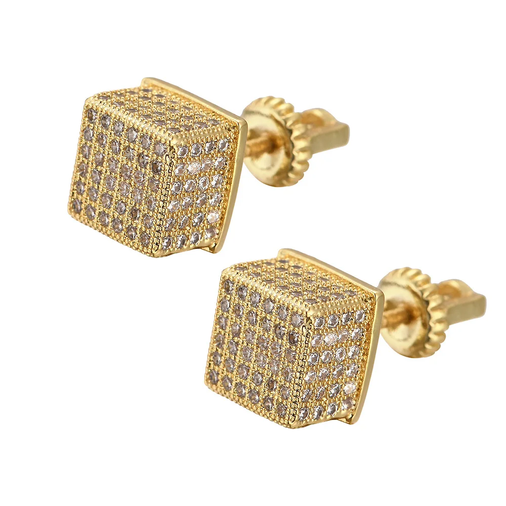 Hip Hop Gold Silver Color Shiny Bling Square Stud Earrings For Men Women Luxury Rhinestone Geometry Stud Earring Jewelry
Hip Hop Gold Silver Color Shiny Bling Square Stud Earrings For Men Women Luxury Rhinestone Geometry Stud Earring Jewelry