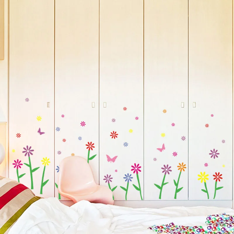 Cartoon Colorful Flowers Wall Stickers for Living Room Bedroom TV Sofa Background Removable Self-adhesive Wallpapers Art Decor
Cartoon Colorful Flowers Wall Stickers for Living Room Bedroom TV Sofa Background Removable Self-adhesive Wallpapers Art Decor