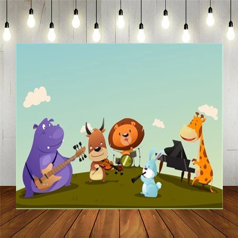 Реквизит для фотостудии Nitree Виниловый фон для фотосъемки Мультяшные музыкальные животные Лев Жираф кролик украшение для детского дня рождения
Реквизит для фотостудии Nitree Виниловый фон для фотосъемки Мультяшные музыкальные животные Лев Жираф кролик украшение для детского дня рождения