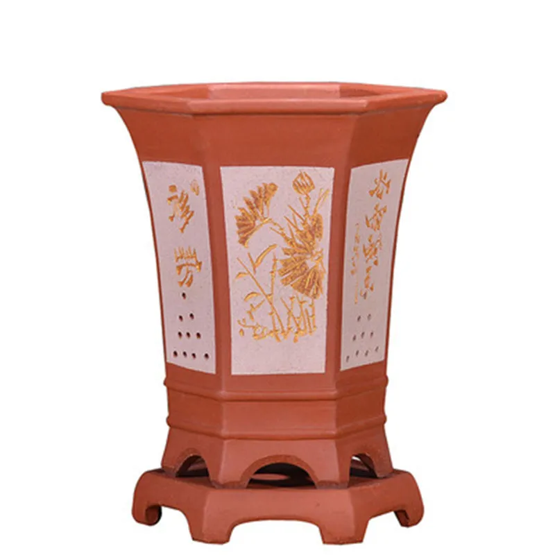 Yixing Boutique Purple Sand Orchid Flowerpot Junzilan With tray Indoor Bonsai Flower Pot Seedling Ceramic Pot Garden Decoration
Yixing Boutique Purple Sand Orchid Flowerpot Junzilan With tray Indoor Bonsai Flower Pot Seedling Ceramic Pot Garden Decoration