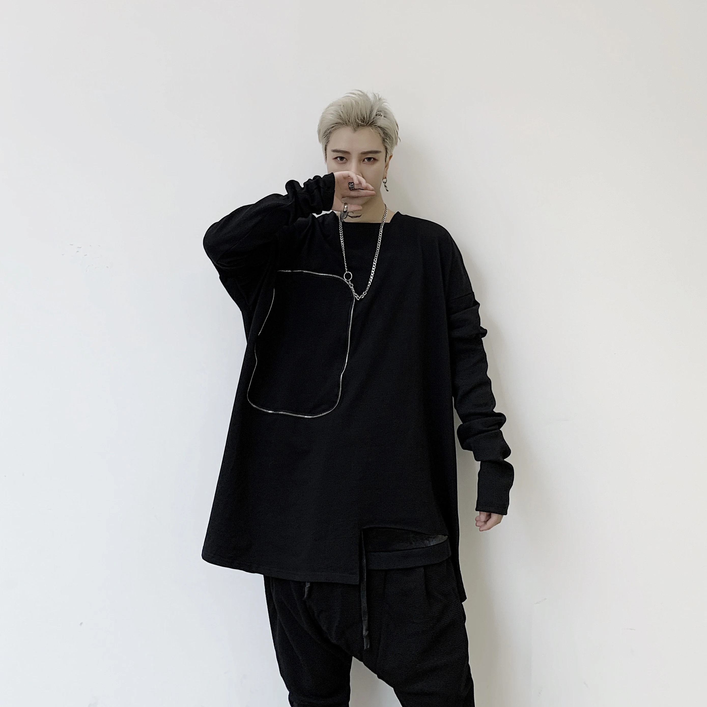 Men Streetwear Dark Black Punk Gothic Long Sleeve T-shirt Male High Street Hip Hop Loose Tees Shirts Tshirt
Men Streetwear Dark Black Punk Gothic Long Sleeve T-shirt Male High Street Hip Hop Loose Tees Shirts Tshirt