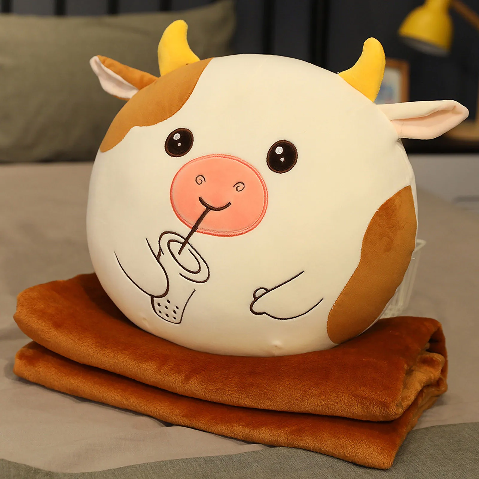 Doll Toy 3 In 1 Cute Calf Plush Toy Hand Warmer Pillow Plush Blanket Backrest Pillow Pillow Cushion Kids Toys Birthday Gift
Doll Toy 3 In 1 Cute Calf Plush Toy Hand Warmer Pillow Plush Blanket Backrest Pillow Pillow Cushion Kids Toys Birthday Gift
