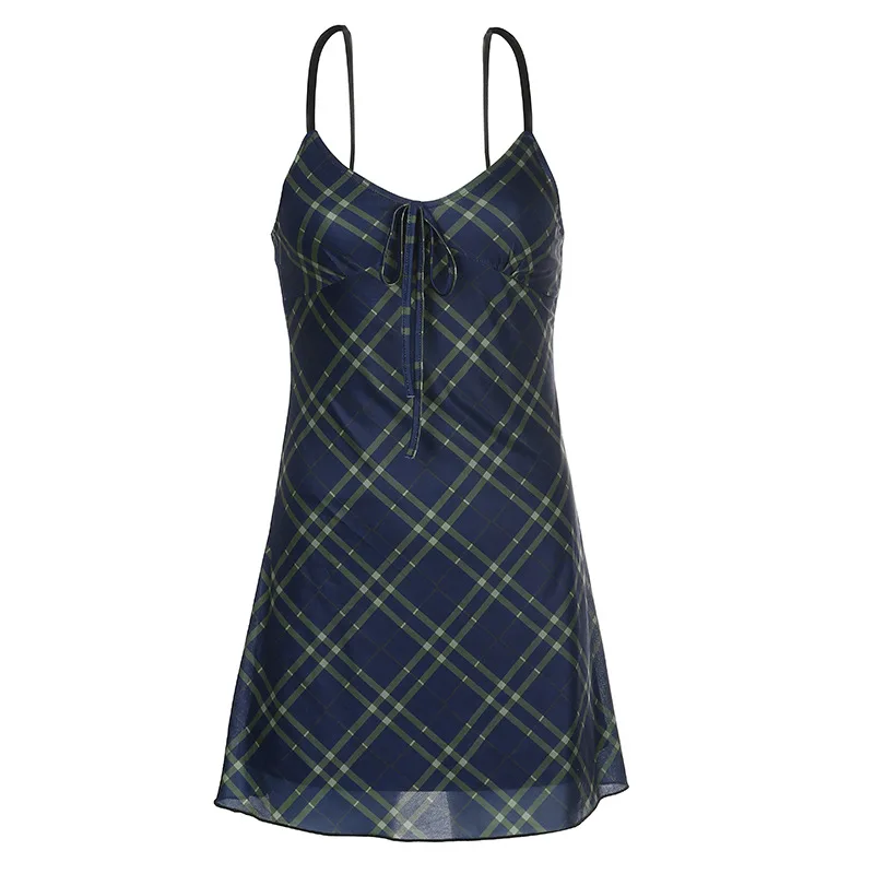 Women's Spring Dress Sleeveless Short Plaid Dresses Summer Spaghetti Strap Dresses Sexy Vintage Female Clothing Fashion Elegant
Women's Spring Dress Sleeveless Short Plaid Dresses Summer Spaghetti Strap Dresses Sexy Vintage Female Clothing Fashion Elegant