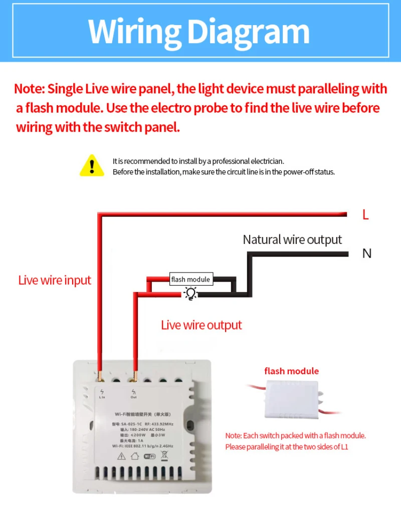 1/2/3 Gang Wifi Light Switch Smart Light eWelink And 433MHz Wireless Remote Control Wall Interruptor Standard Work With Alexa
1/2/3 Gang Wifi Light Switch Smart Light eWelink And 433MHz Wireless Remote Control Wall Interruptor Standard Work With Alexa