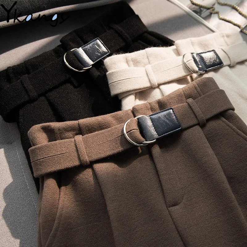 Autumn Formal Suit Women Pants Comutting Style High Waist Korean Style Trousers Solid Color Casual Office Lady Pants With Belt 
Autumn Formal Suit Women Pants Comutting Style High Waist Korean Style Trousers Solid Color Casual Office Lady Pants With Belt