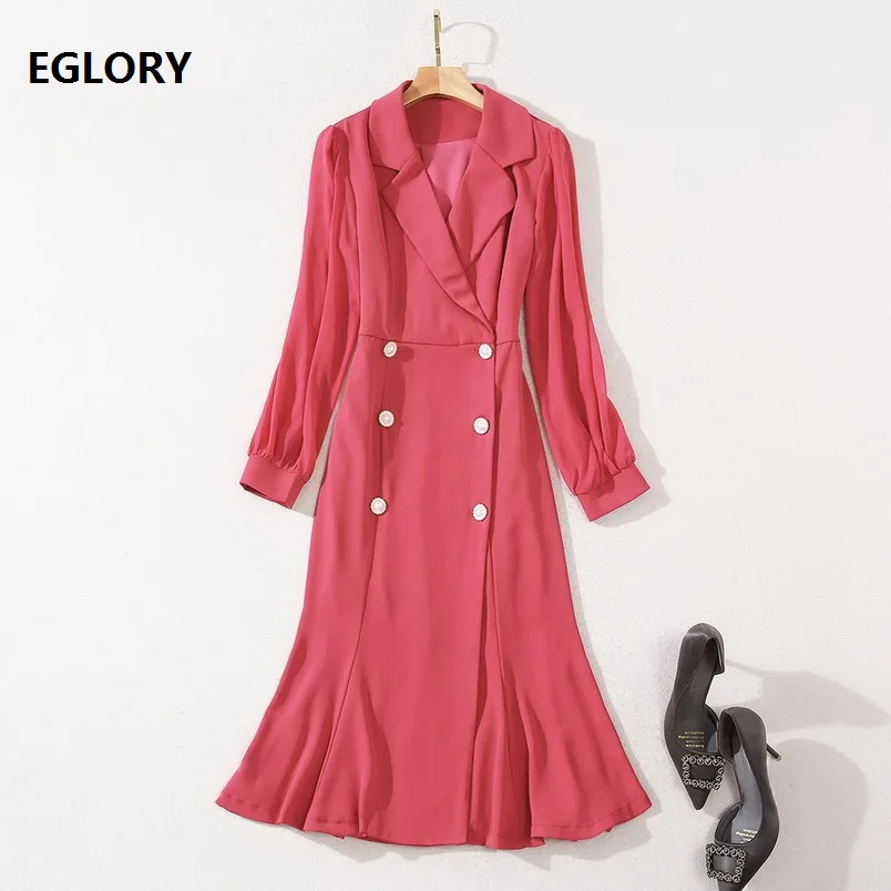 High Quality Brand Dresses 2020 Autumn Winter Business Women Notched Collar Buttons Front Long Sleeve Midi Black Pink Dress Sexy
High Quality Brand Dresses 2020 Autumn Winter Business Women Notched Collar Buttons Front Long Sleeve Midi Black Pink Dress Sexy