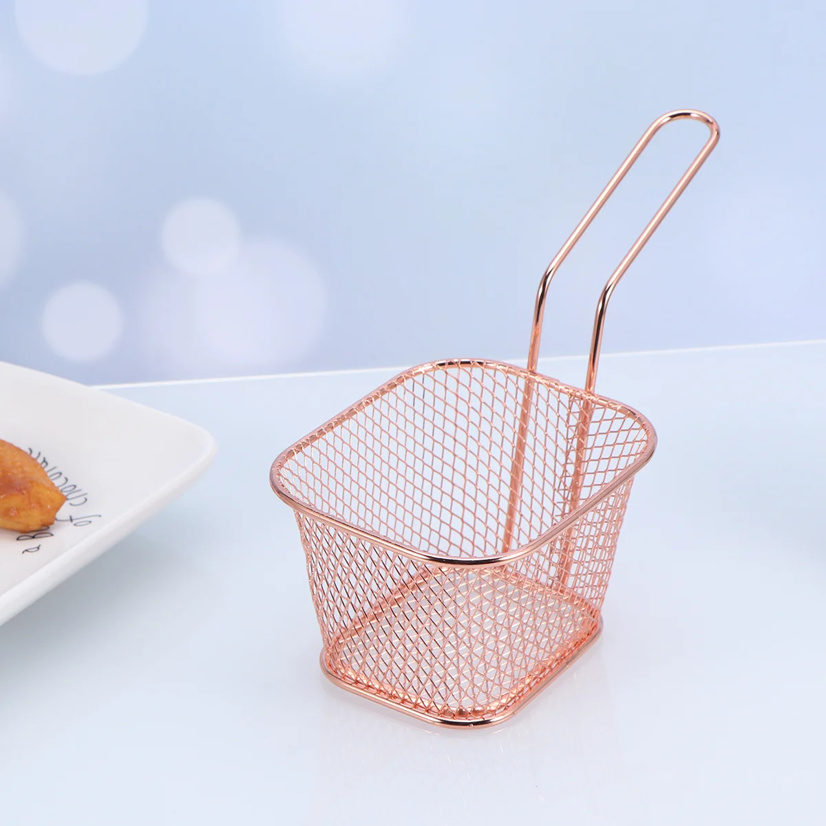 2 Pcs Metal Frying Strainer Food Colander Mesh Fry Filter Mesh Basket for Potatoes Chips French Fries Chicken (Copper)
2 Pcs Metal Frying Strainer Food Colander Mesh Fry Filter Mesh Basket for Potatoes Chips French Fries Chicken (Copper)