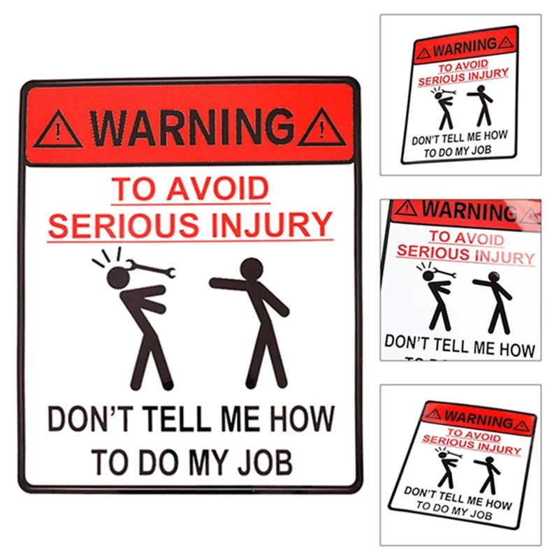 1 PCS 11.9 *14CM Car Sticker Reflective Stripe For WARNING TO AVOID SERIOUS INJURY DONT TELL ME HOW TO DO MY JOB
1 PCS 11.9 *14CM Car Sticker Reflective Stripe For WARNING TO AVOID SERIOUS INJURY DONT TELL ME HOW TO DO MY JOB